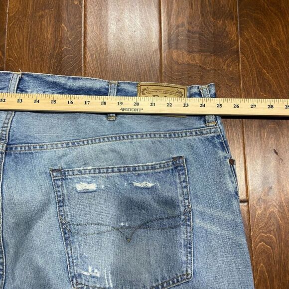 Polo Ralph Lauren Vintage Distressed Blue Denim Jeans Men's Size 48B x 32L - Picture 7 of 10